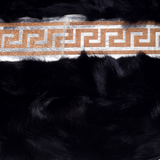 Black Silver Sheepskin Fluffy Rug