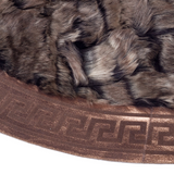 Brown Round Sheepskin Rug