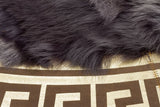 Round Fluffy Sheepskin Rug