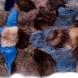 Colorful Fox Fur Area Rug