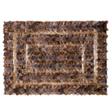 Luxury Fox Fur Gold Living Room Rug