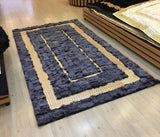 Luxury Gray Gold Sheepskin Rug