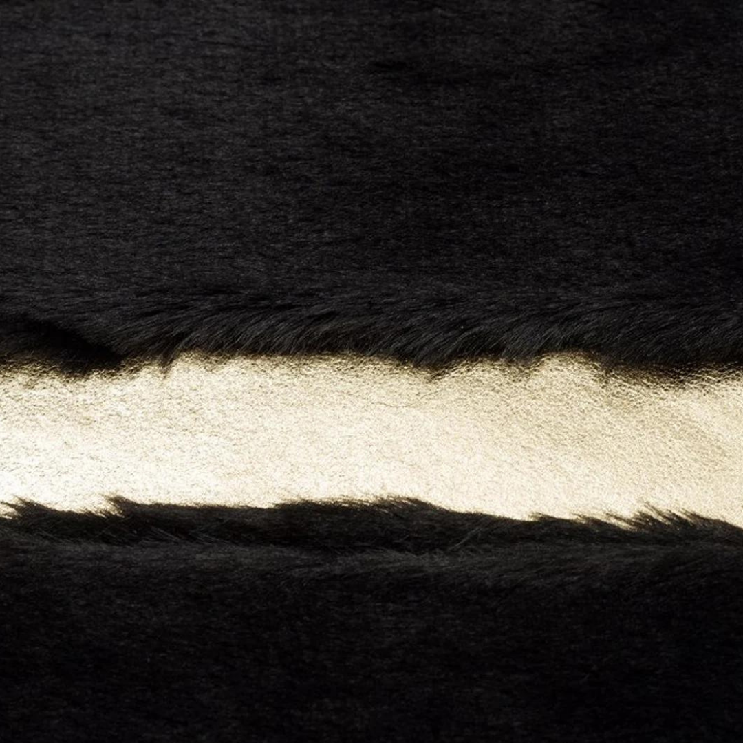 Black Gold Plush Rug