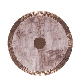 Round Rex Fur Rug