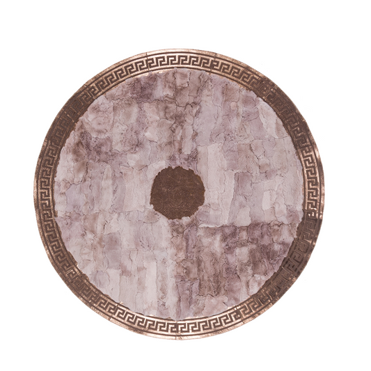 Round Rex Fur Rug