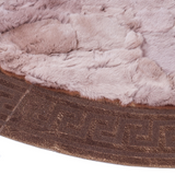 Round Rex Fur Rug