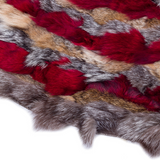 Round Red Fox Fur Rug