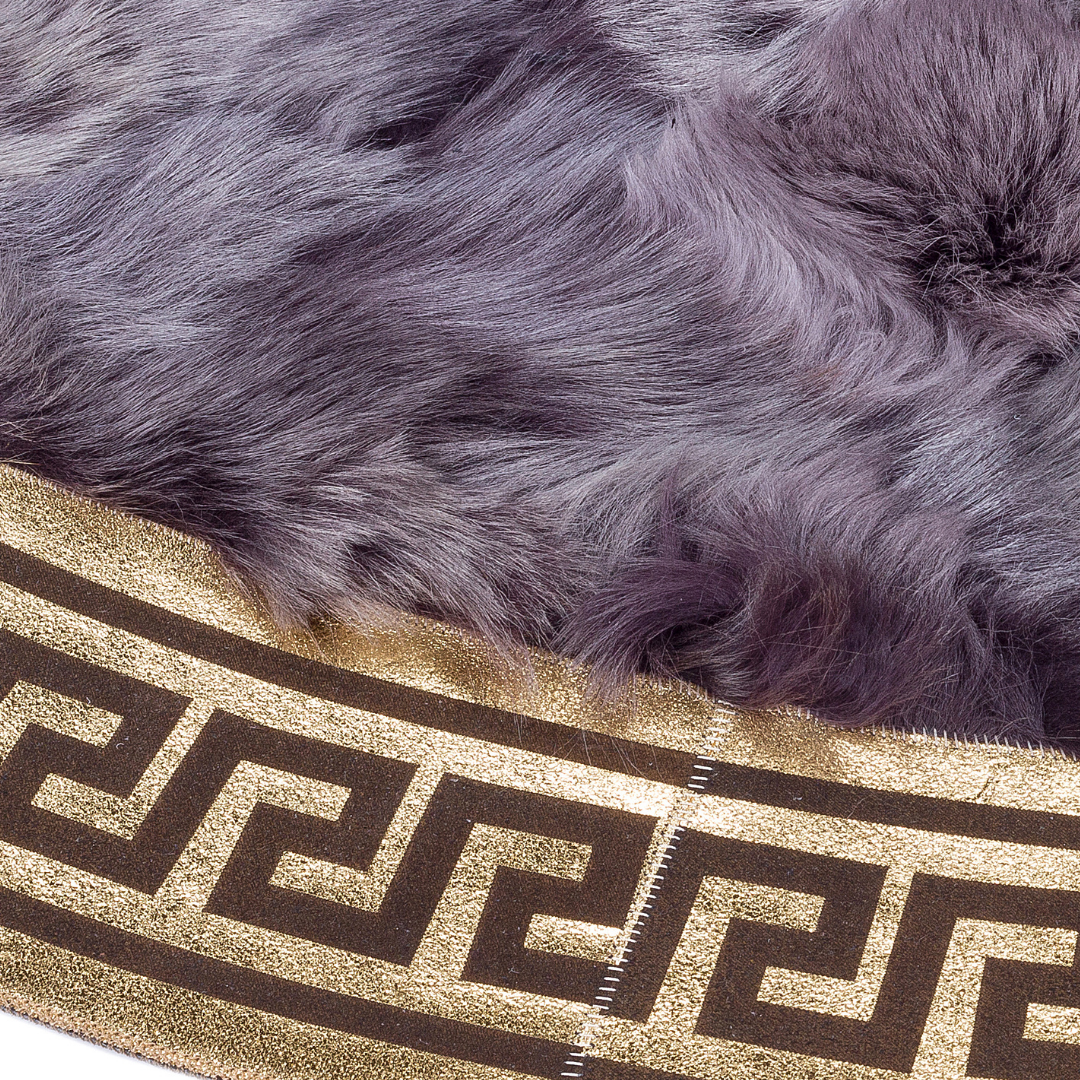 Soft Round Sheepskin Rug