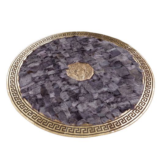 Soft Round Sheepskin Rug